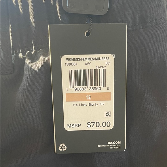 Under Armour Women's Links Shorty Shorts Black - 3.5” - Picture 7 of 9